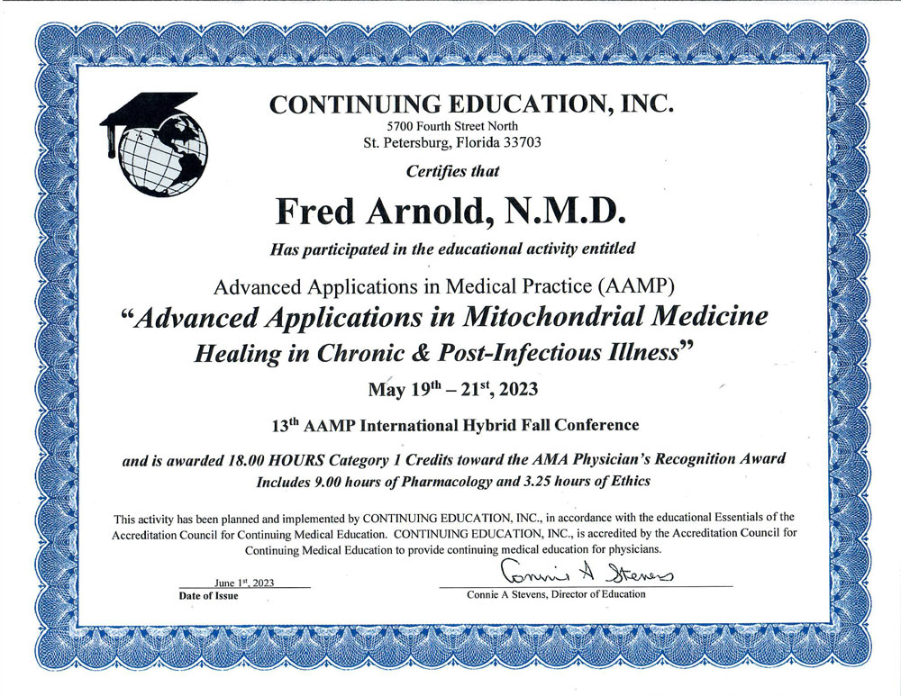AAMP Certificate 2023