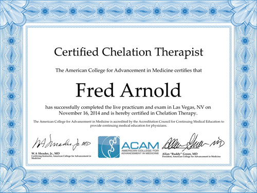 Chelation Therapist Certification