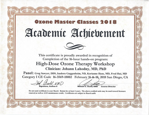 Dr. Lahodny Certificate