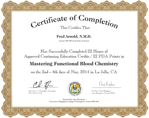 Dr. Arnold at Conference on Mastering Functional Blood Chemistry