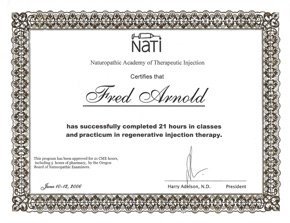 NATI Prolotherapy Certification